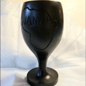 Kenyan hand-carved cup made of ebony wood